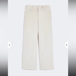 MAX MARA weekend wide leg pant trouser cotton corduroy XL ivory